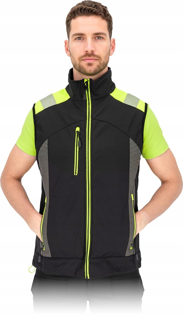 Kamizelka robocza bezrękawnik softshellowy elastyczny membrana rip-stop