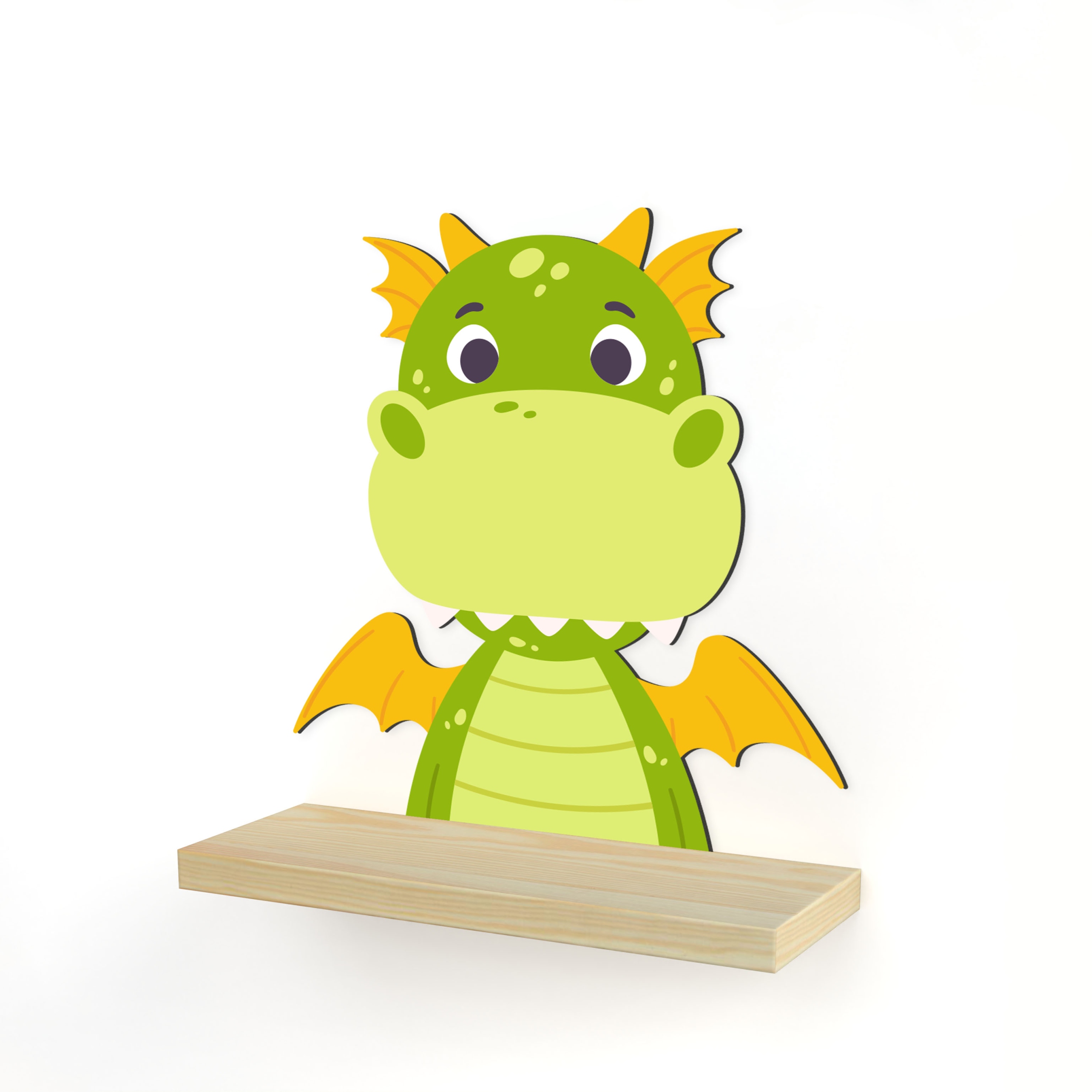 DREWNIANA PÓŁKA SKANDYNAWSKI STYL SMOK DRAGON