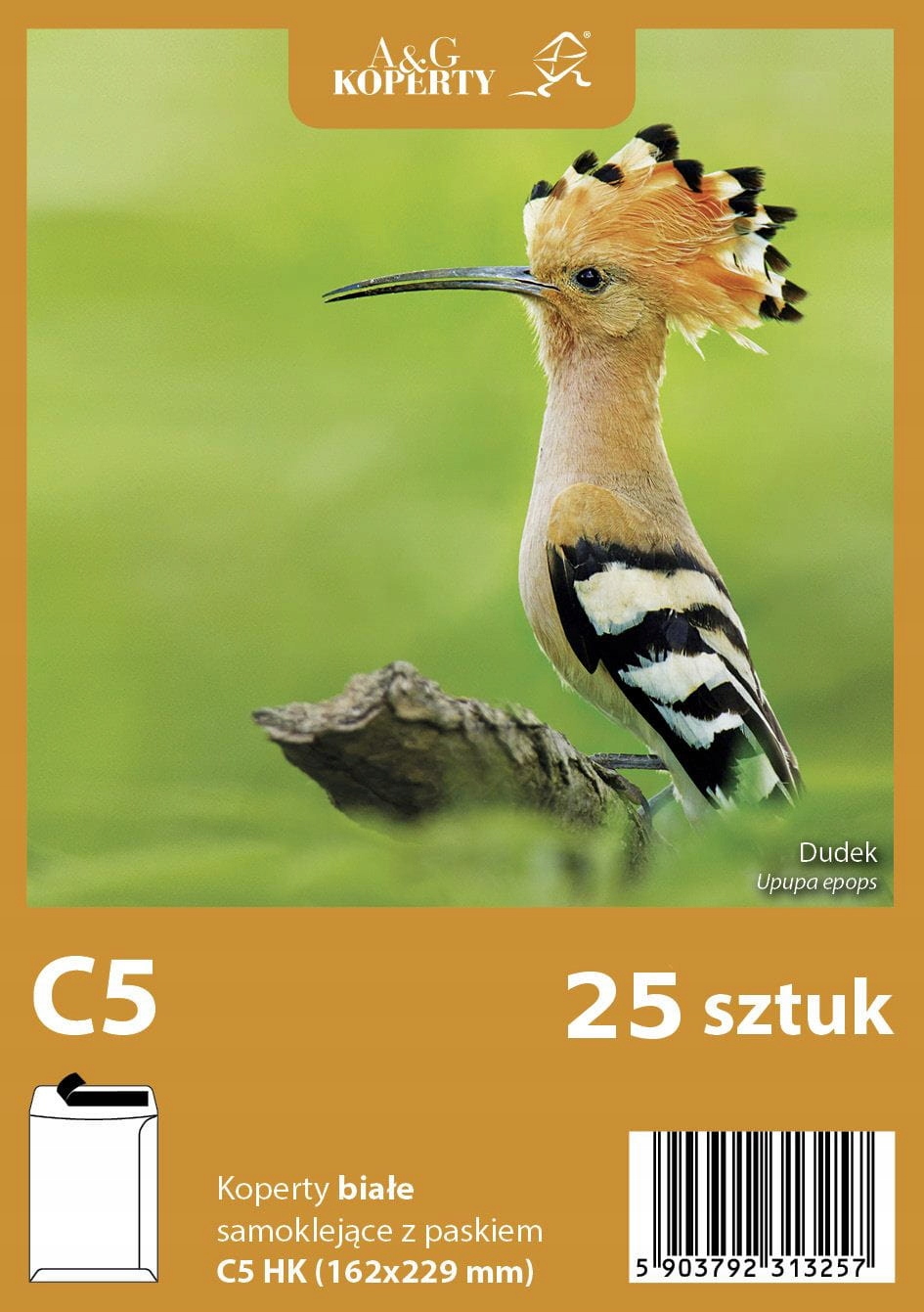 

Koperta Biała C-5 25sztuk Sk z paskiem