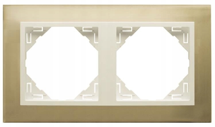 Efapel Metallo Rámeček 2-NÁSOBNÝ Zlatá Perla 90920 Top