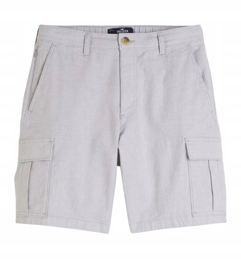 Kraťasy krátké Hollister M šortky len šedé kapsáče cargo