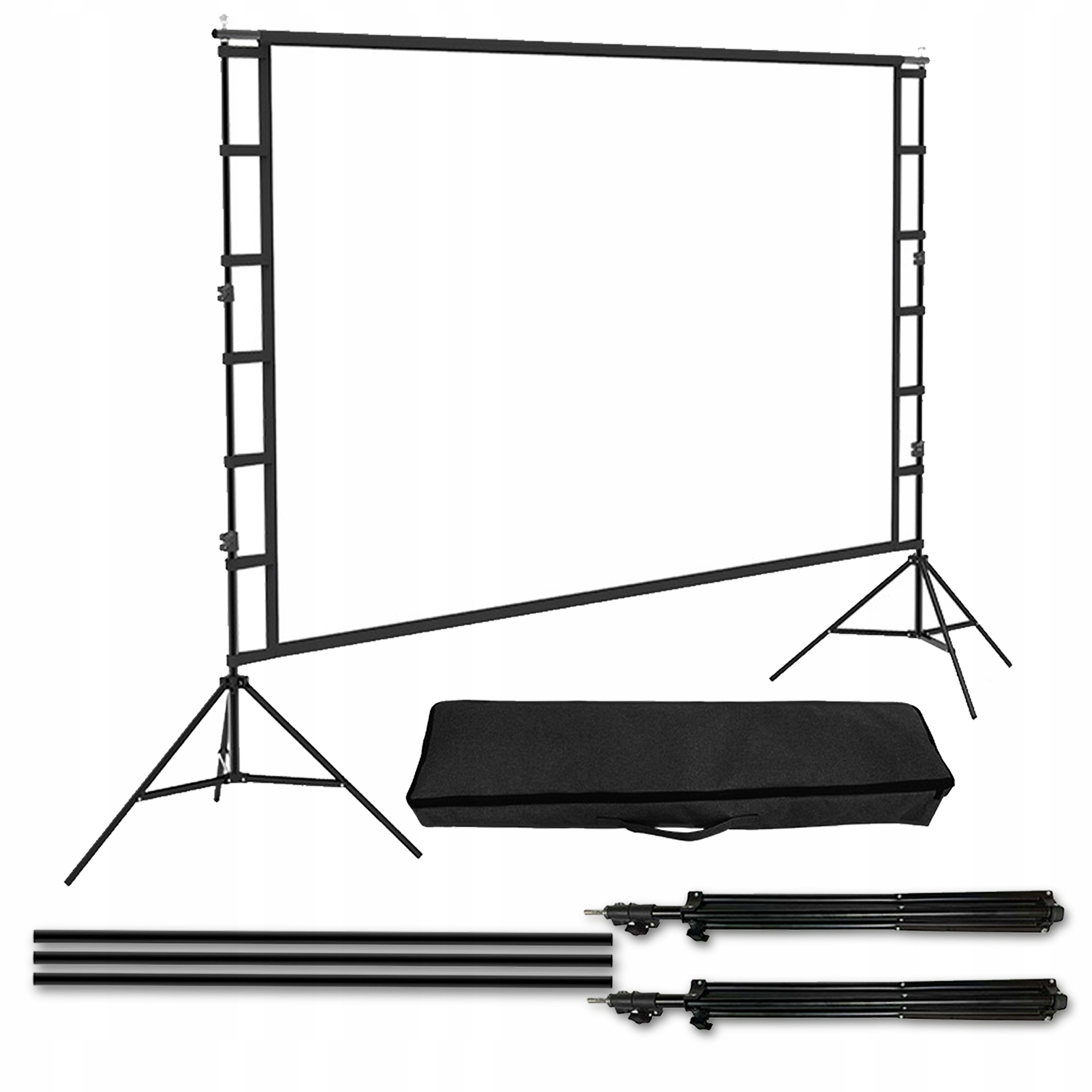 Ekran Projekcyjny 115" Cali Ze Statywem Przenośny Do Rzutnika Projektora