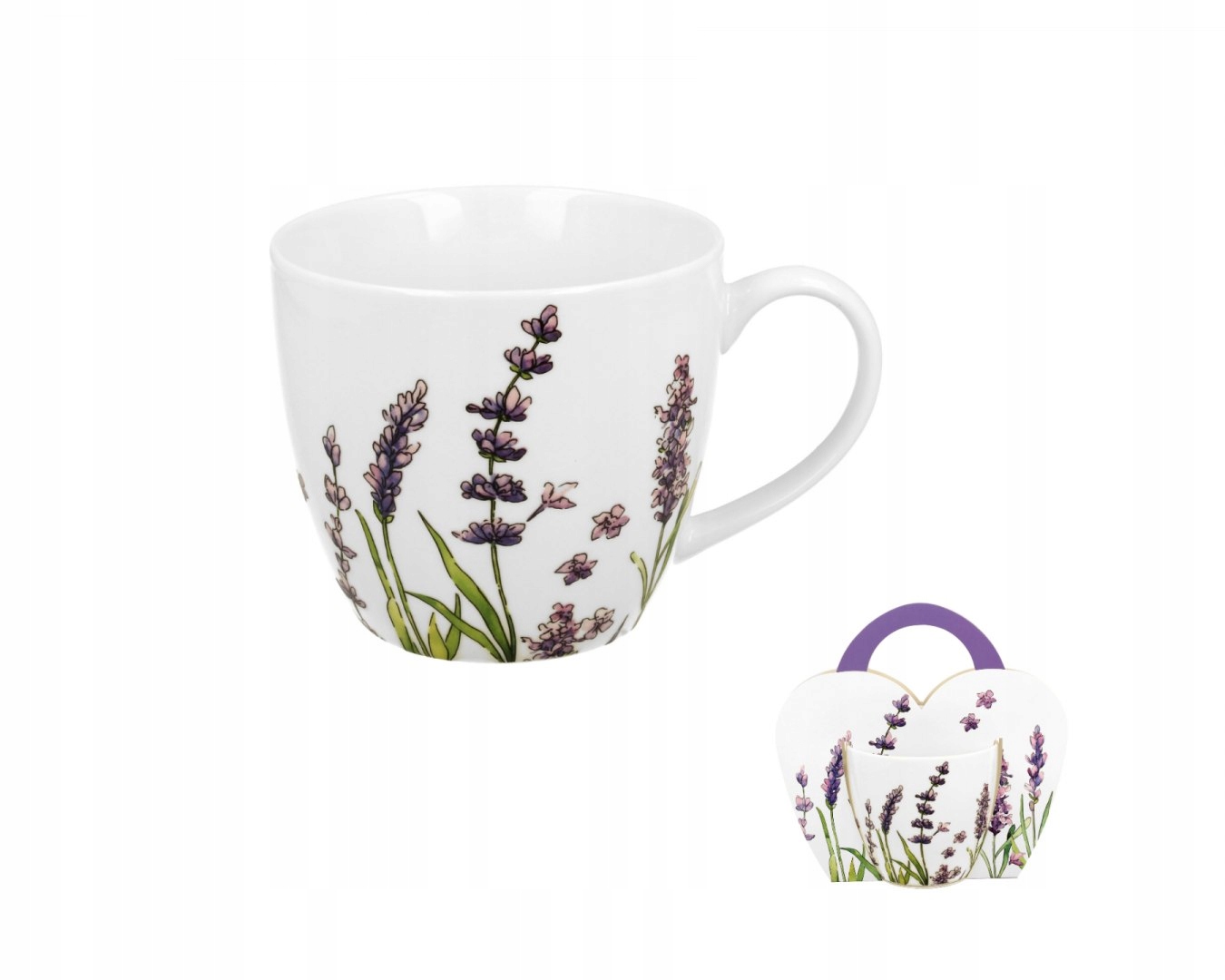 

Kubek do herbaty kawy lawendowy lawenda porcelana