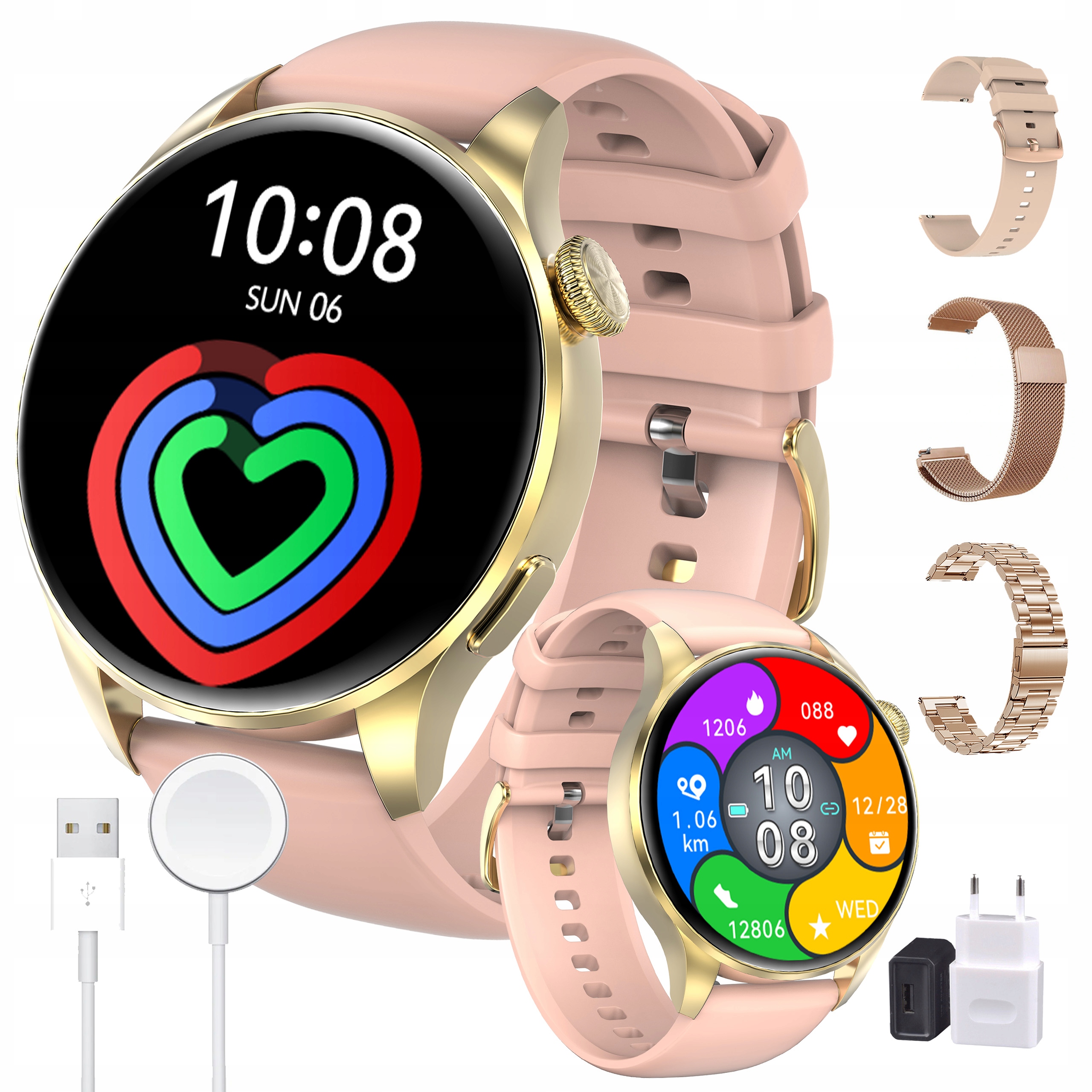 Zegarek Smartwatch ALWAYS ON Rozmowy Puls Menu PL