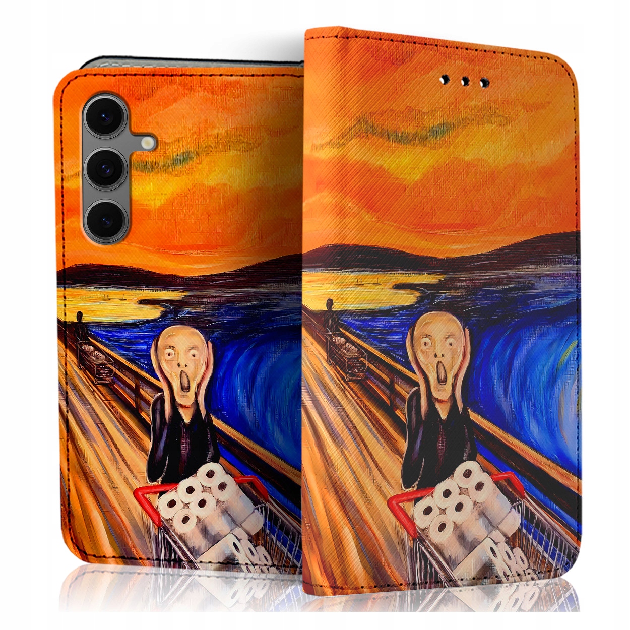 Etui Z Klapką Na Telefon Samsung Galaxy S24 Fe Case Pokrowiec Szkiełko