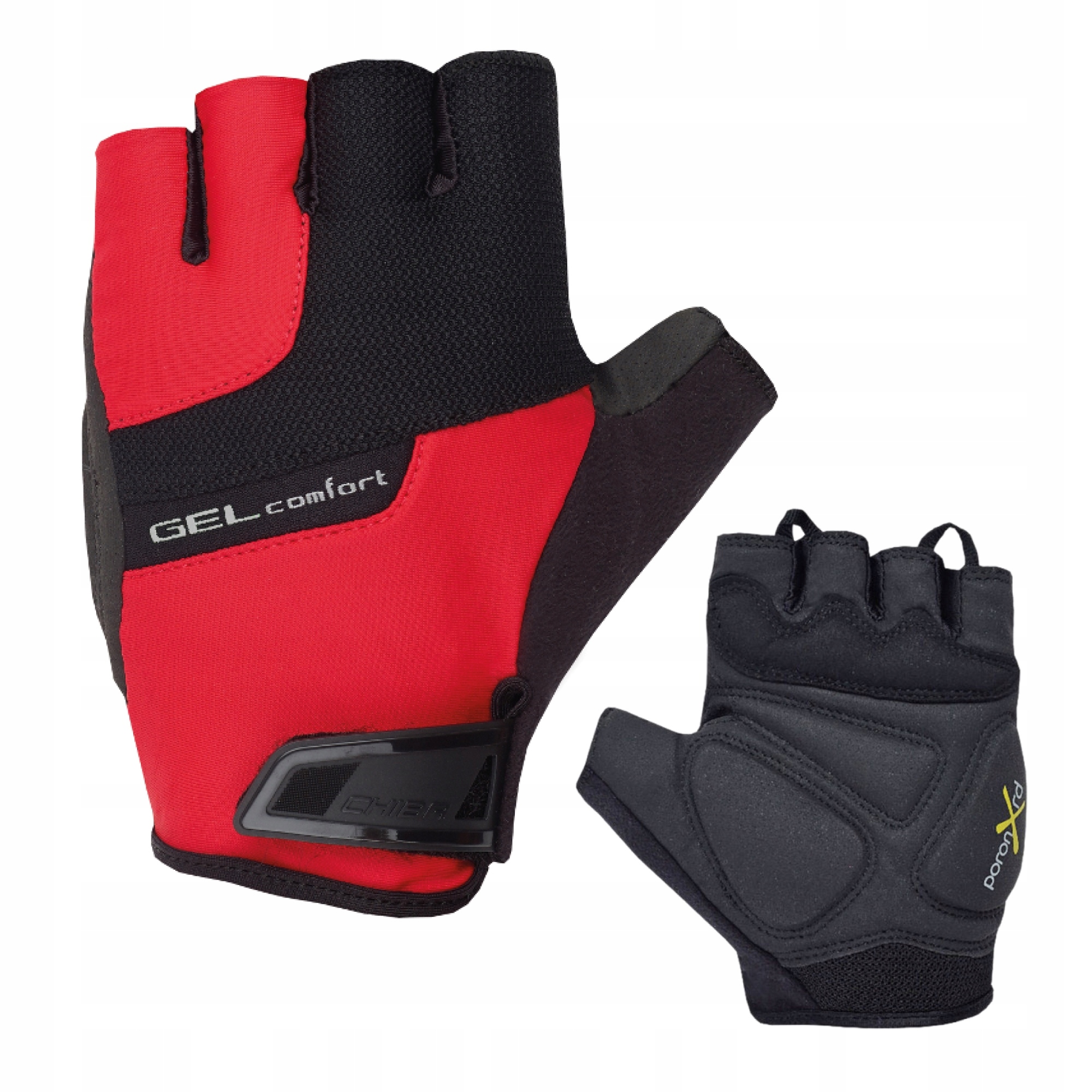 Rękawiczki rowerowe Chiba Gel Comfort Czerwony L
