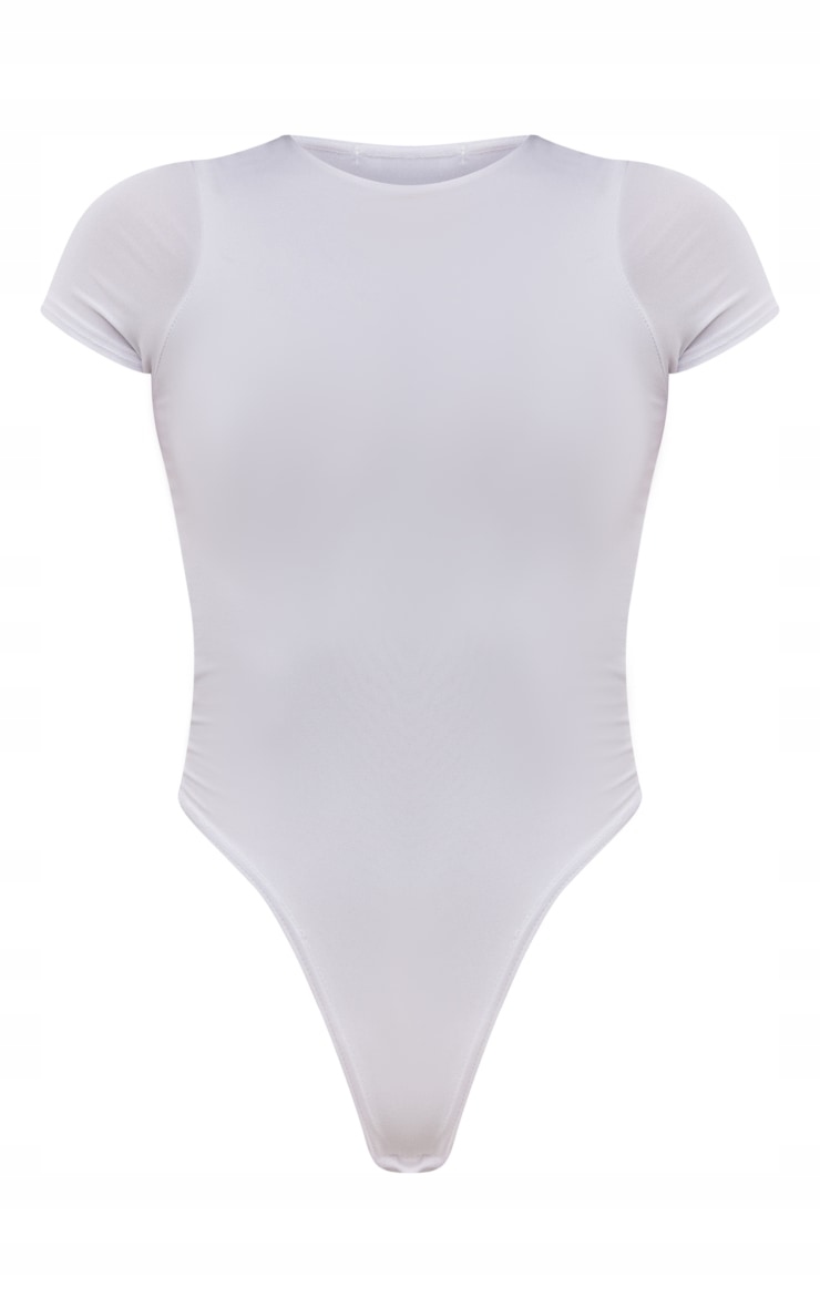 PRETTYLITTLETHING BODY DAMSKIE BIAŁE BASIC 36 1EKE Zapięcie zatrzask