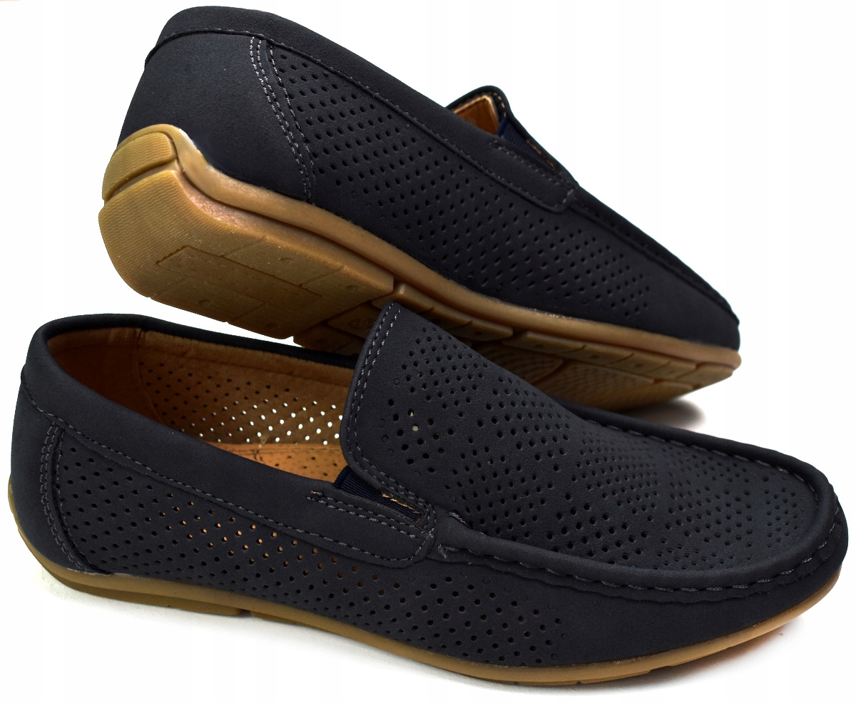 BESSKY Nowe Granat PÓŁBUTY Mokasyny 24,5 cm - 38 Rozmiar (new) 38