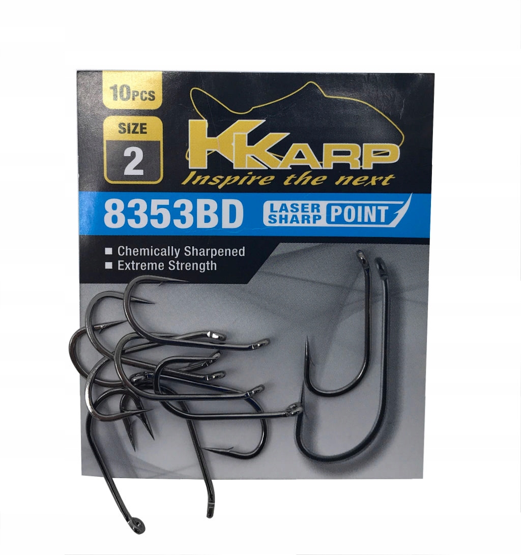 K-Karp Haki karpiowe 8353BD r.2 Barbed 10szt.