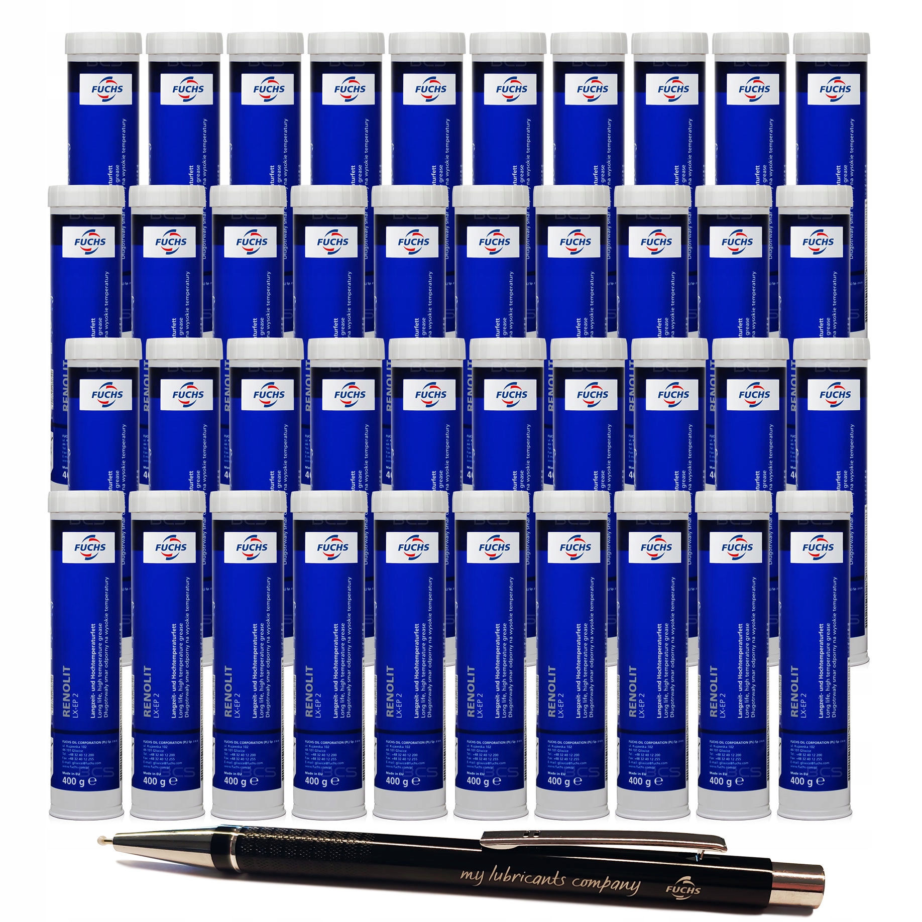 40 x FUCHS RENOLIT LX-EP 2 SMAR PLASTYCZNY NLGI 2 - 400g - DYSTRYBUTOR