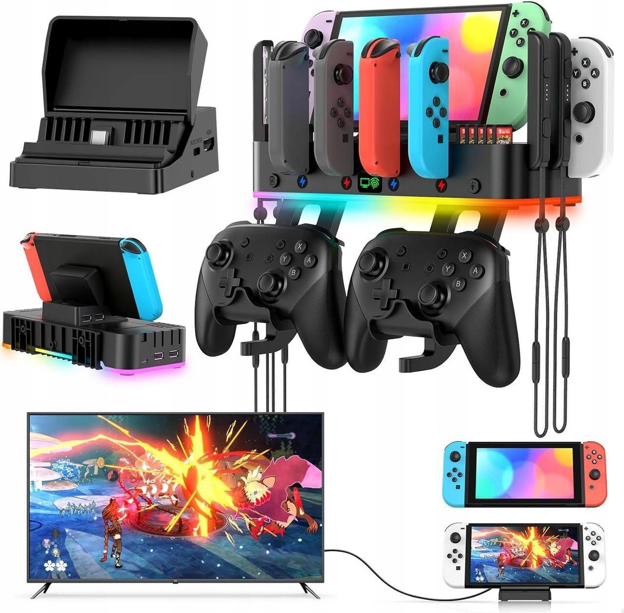 Uchwyt ścienny dokująca stację dokującą do Nintendo Switch / OLED