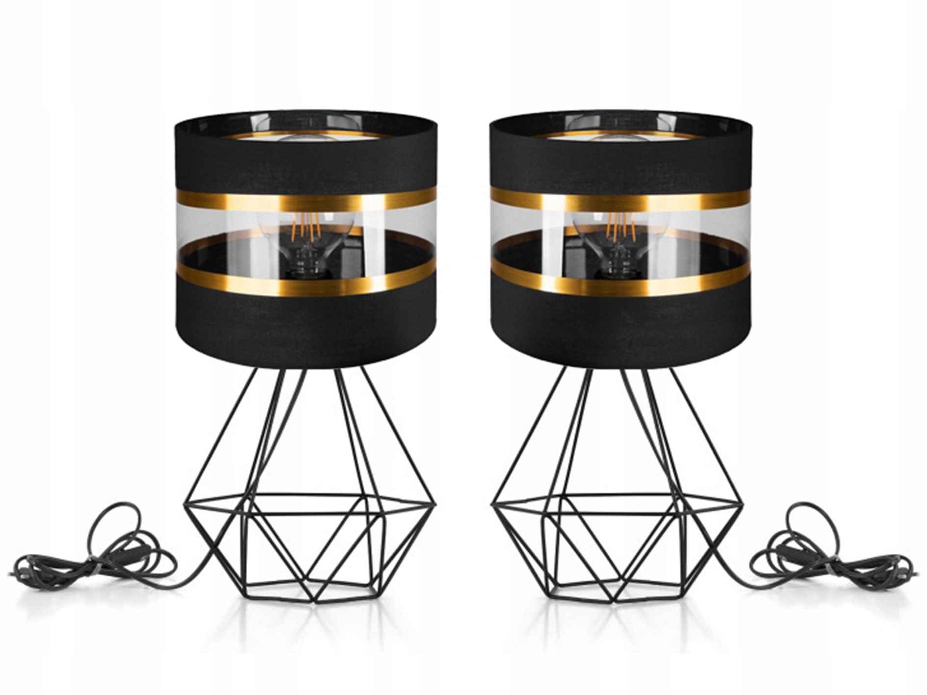 LAMPKA NOCNA STOŁOWA BIURKOWA NOWOCZESNA ABAŻUR x2