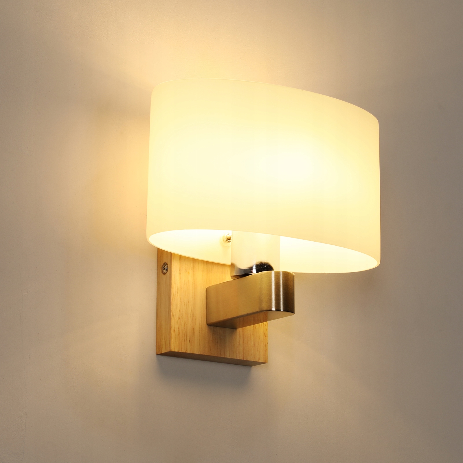 Nástěnné Svítidlo E27 Dřevo Kuličky Čtverec Retro Loft Pro Ložnici