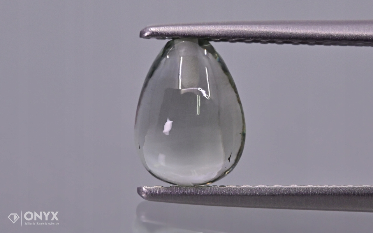 Prasiolit fasetovaný předvrtaný sopel 8x6 mm