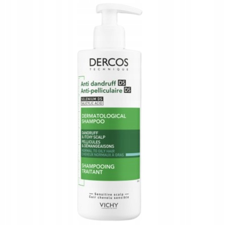 Vichy Dercos Szampon przeciwłupieżowy do włosów normalnych i tłustych 390ml