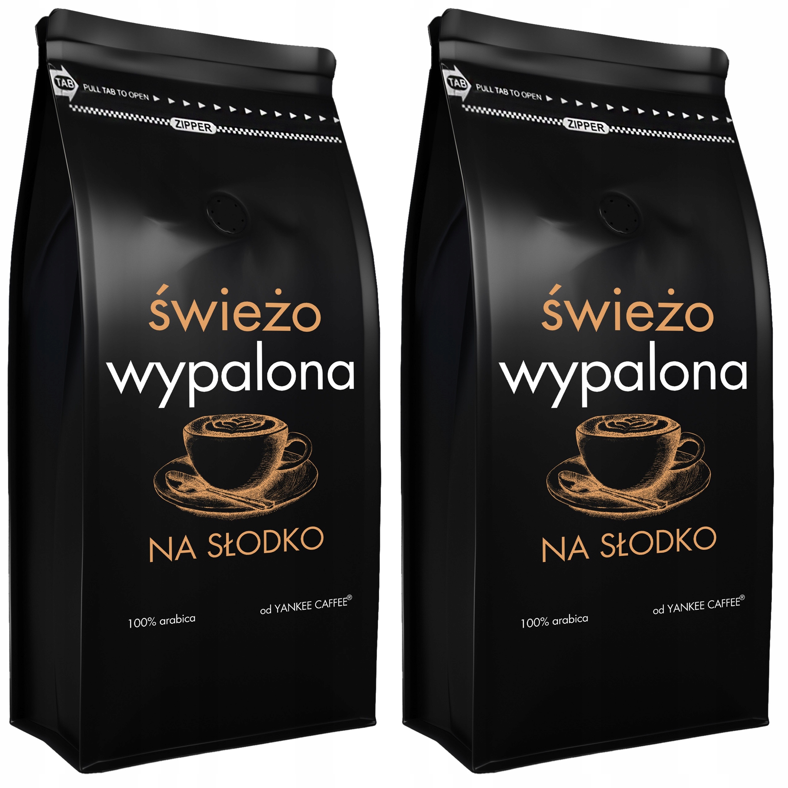 Levně Káva zrnková 2kg 100% Arabica Čerstvě Pražená z pražírny Sladká (2x1kg)