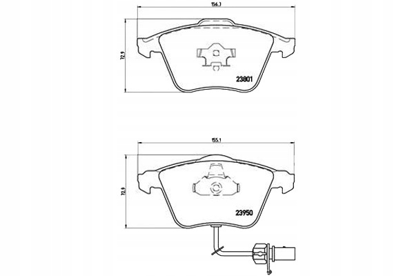 Brembo Brzdové Destičky Audi A6 04-11 S Senzorem Brem