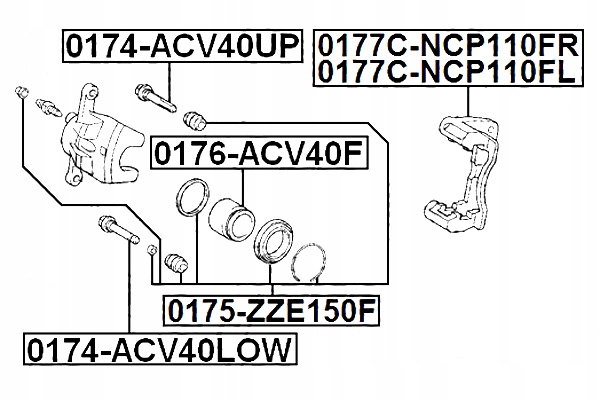 FEBEST TULEJA PROWADNICA ZACISKU HAMULCA PRZEDN TOYOTA RAV4 Producent części Febest
