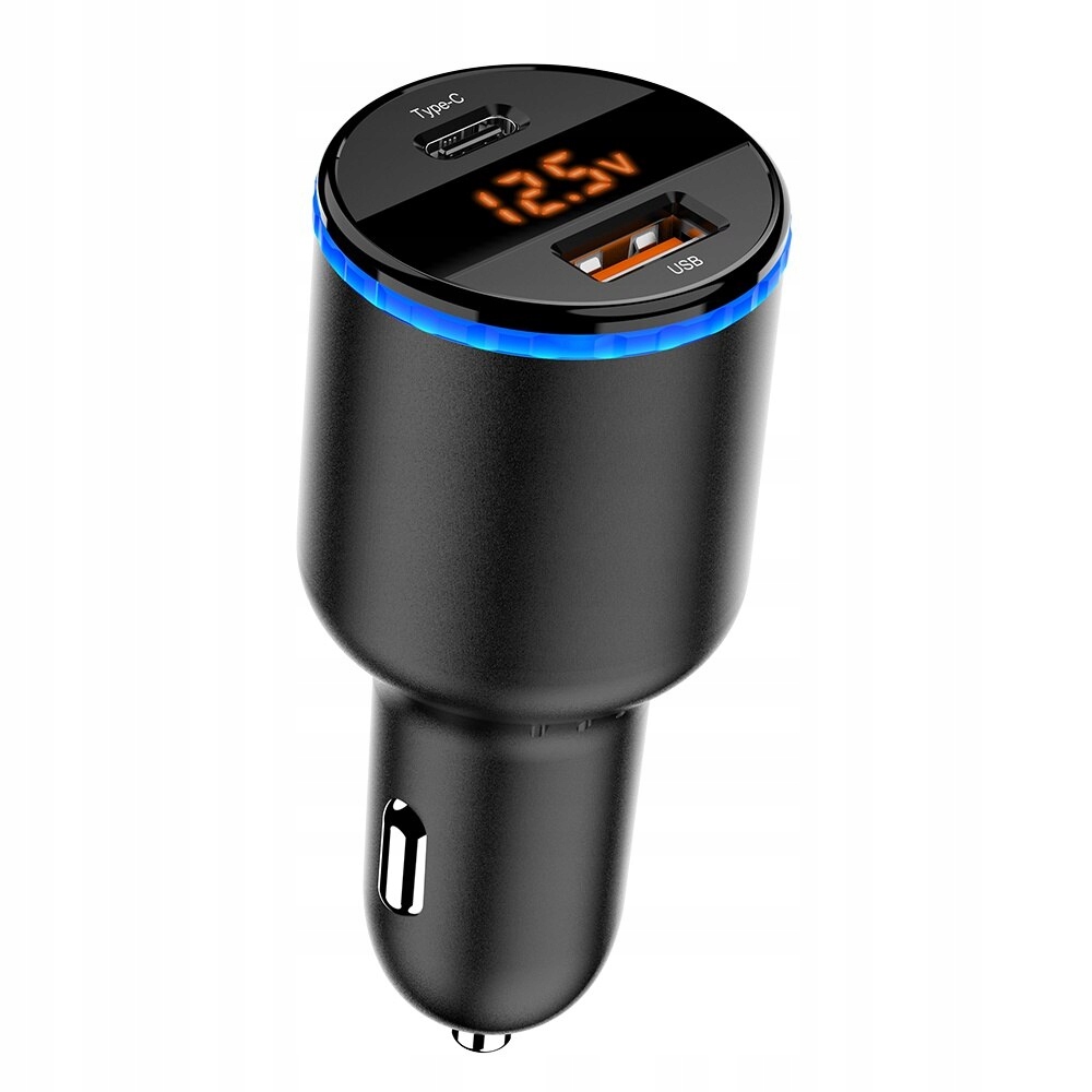 6935460851760 - Автомобільний зарядний пристрій з алюмінієвого сплаву QC3 . 0 + PD65