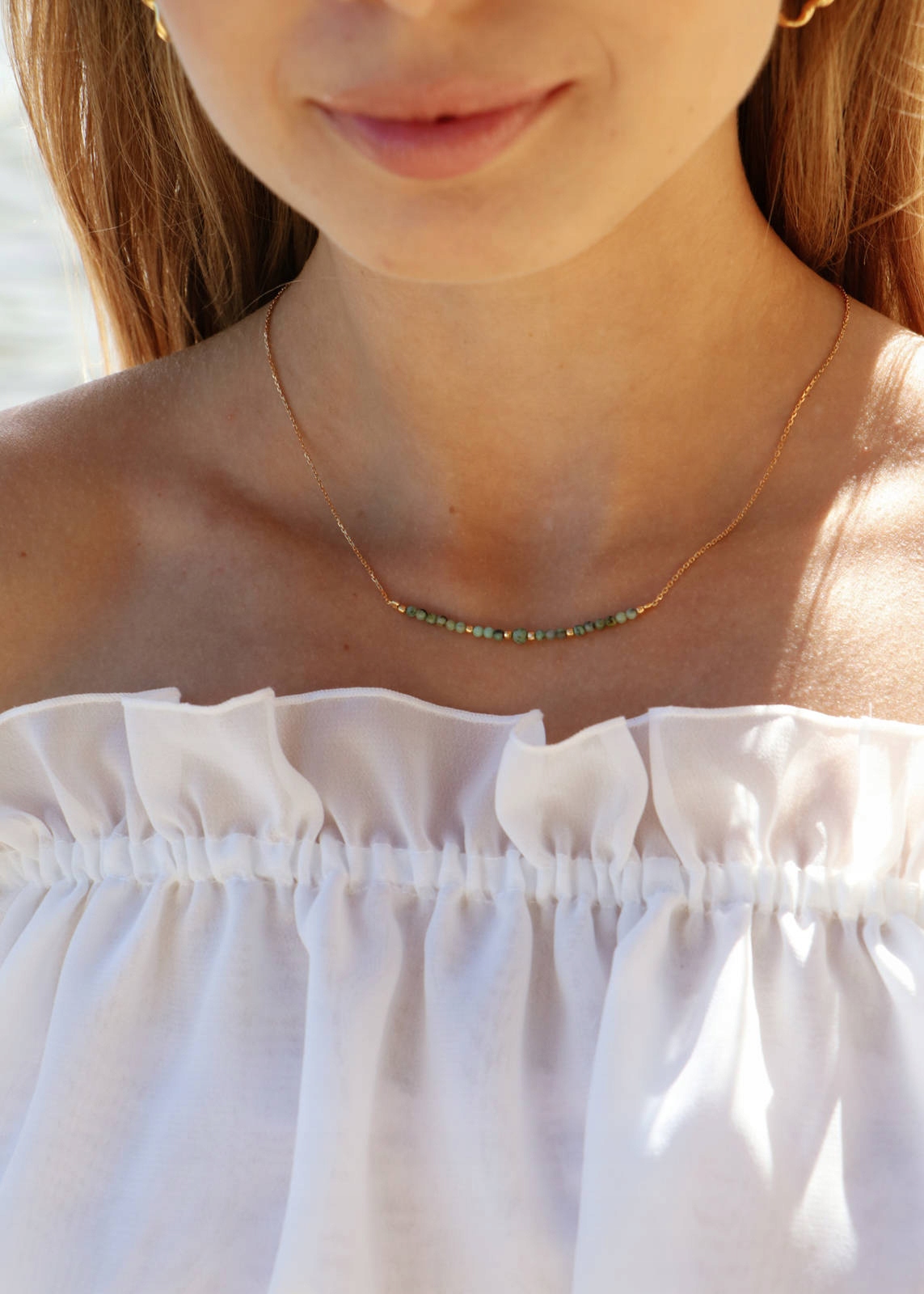 Náhrdelník Narozeninový kámen prosinec tyrkysová barva