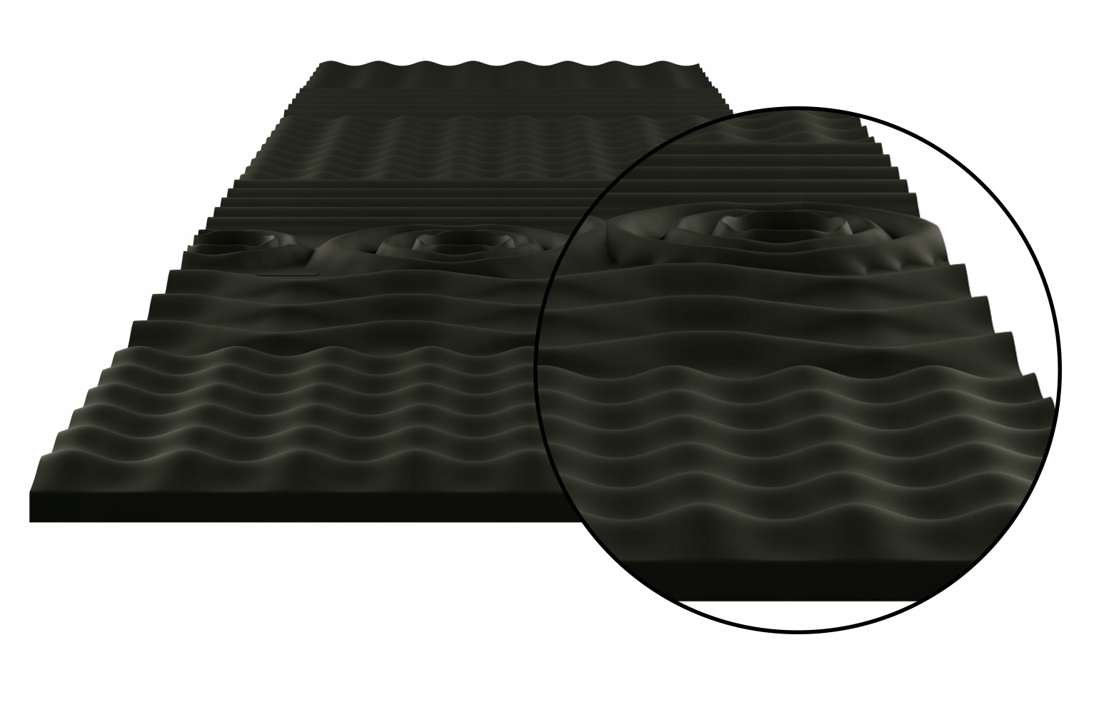 Materac BLACK PRESTIGE luksus EKO MASUJĄCY 180x200 Wysokość materaca 24 cm