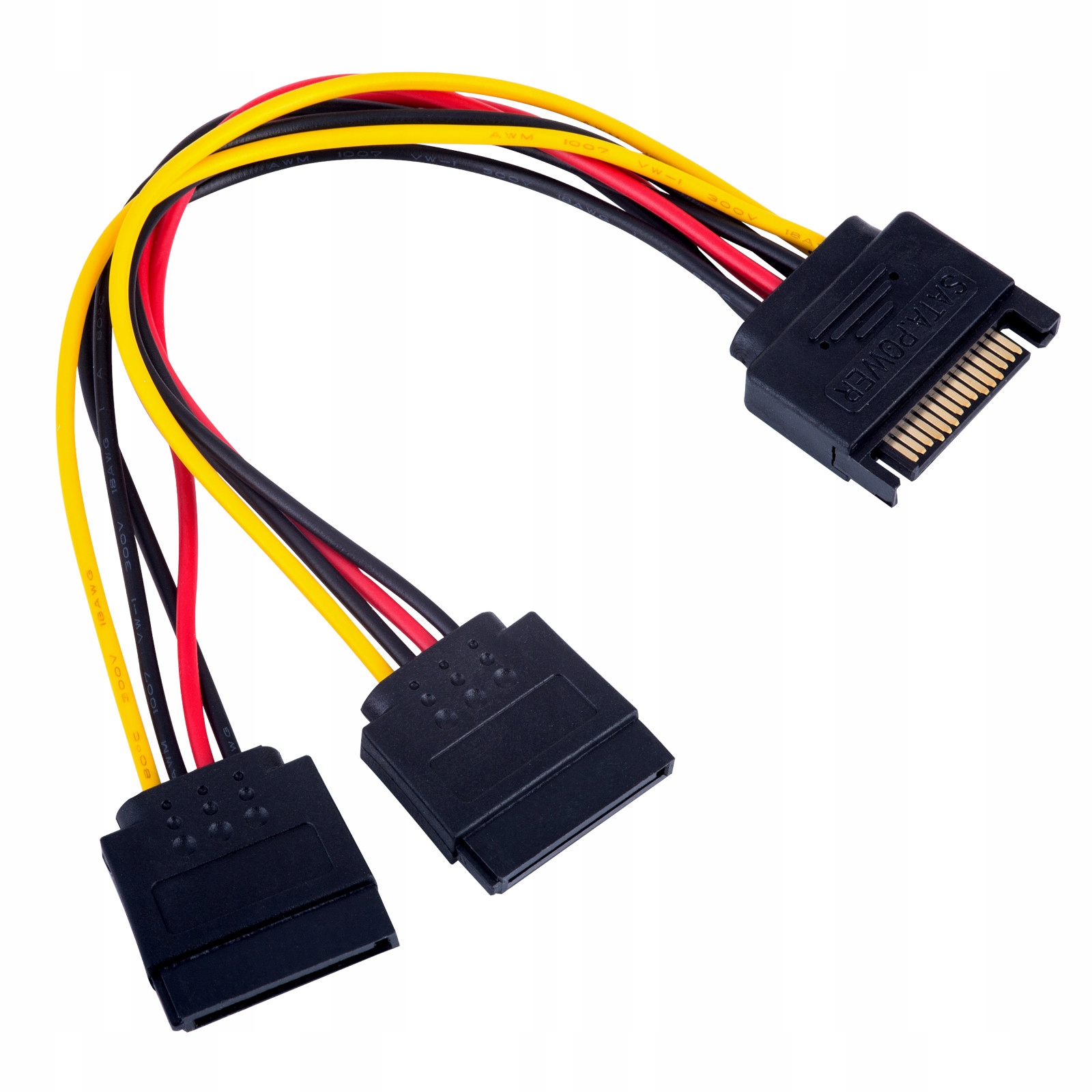 Adapter Sata 2x Sata Akyga AK-CA-31 do dysków Ssd napędów DVD kabel 15cm