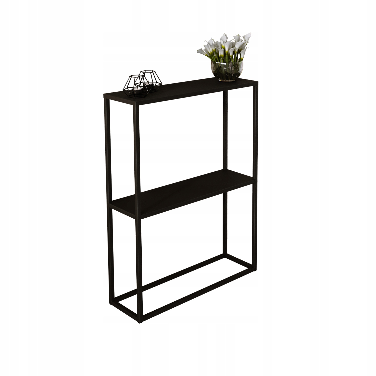 

Konsolka Podwójna Loft Metal Wąska 60x20h80 Czarna