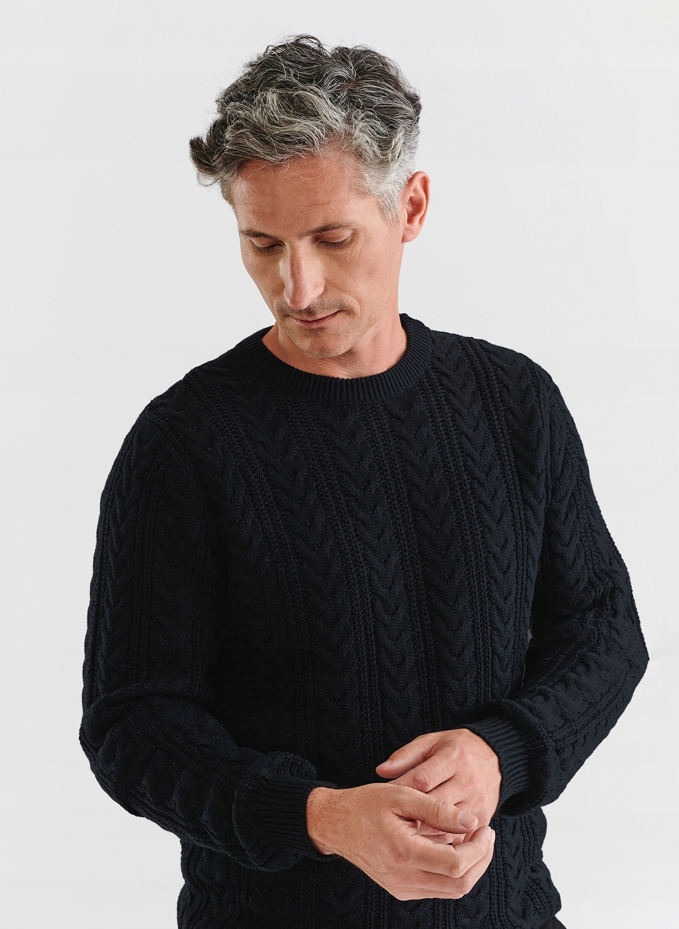Czarny sweter męski Gruby Ciepły PAKO LORENTE 3XL Rozmiar 3XL