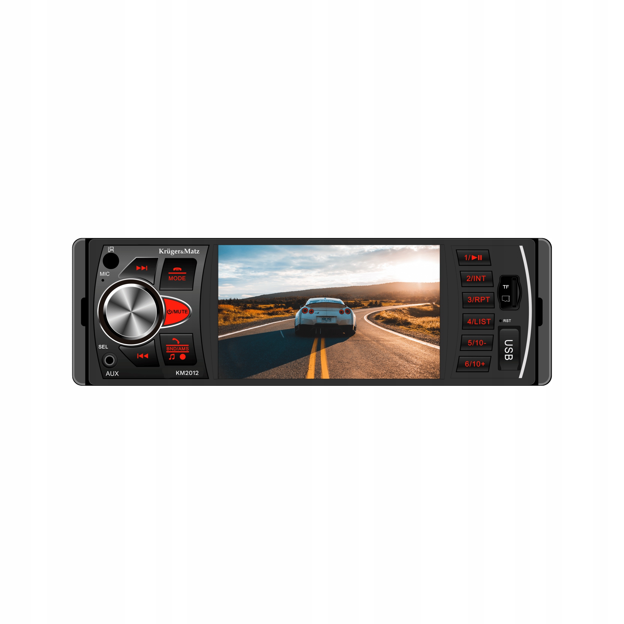 Kruger&Matz KM2012 Autorádio 1DIN LCD 4'' Usb Sd MP4 Jpg Bluetooth