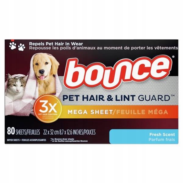 Levně Bounce Pet Hair 80 ks- Ubrousky do sušiček