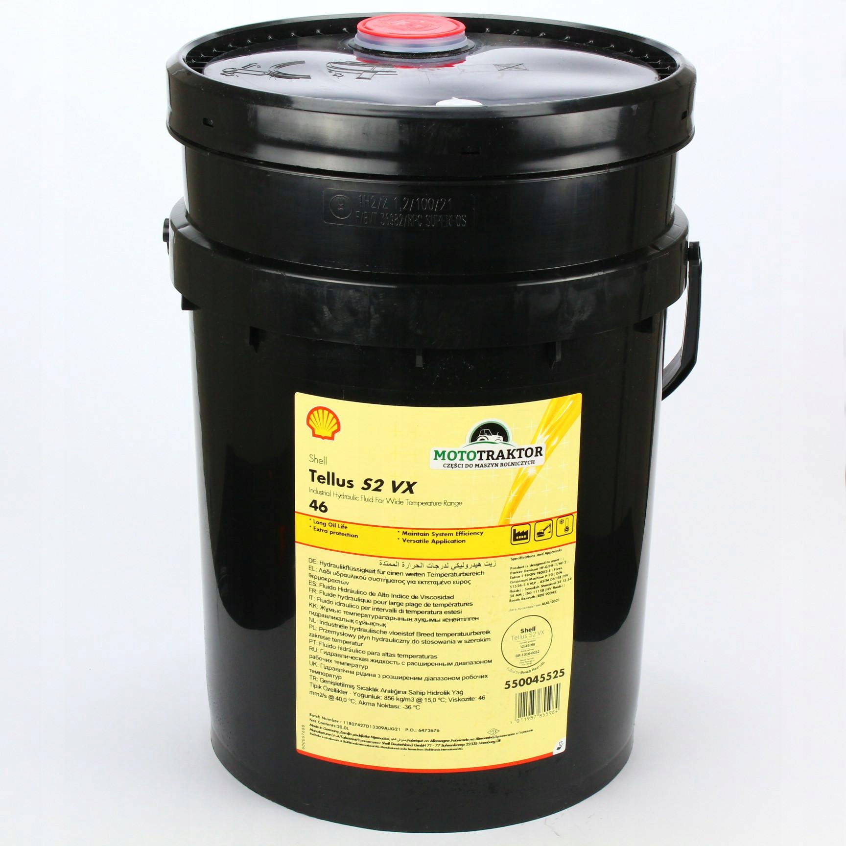 OLEJ SHELL TELLUS VX46 20L