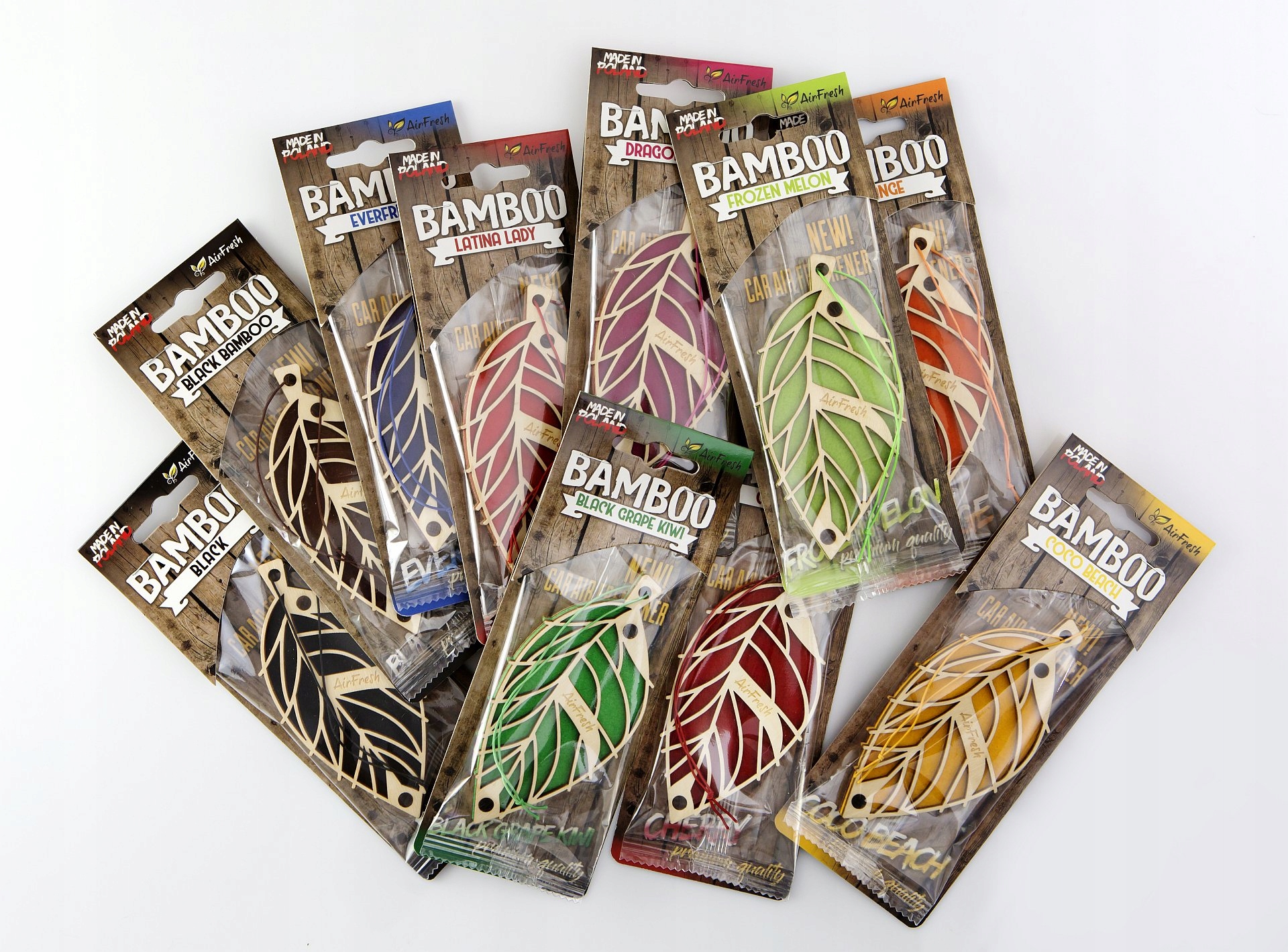 ZAWIESZKA ZAPACHOWA BAMBOO Z DREWNA. DRAGON FRUIT Producent AirFresh