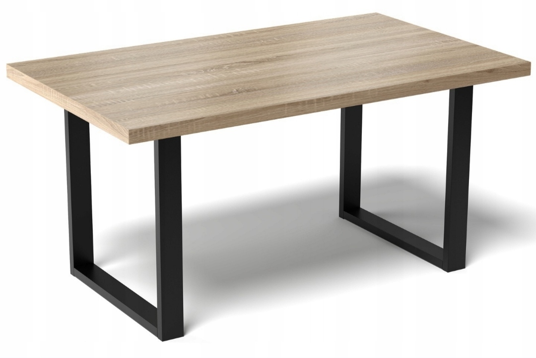 Stůl 100x80 loft kov dub sonoma