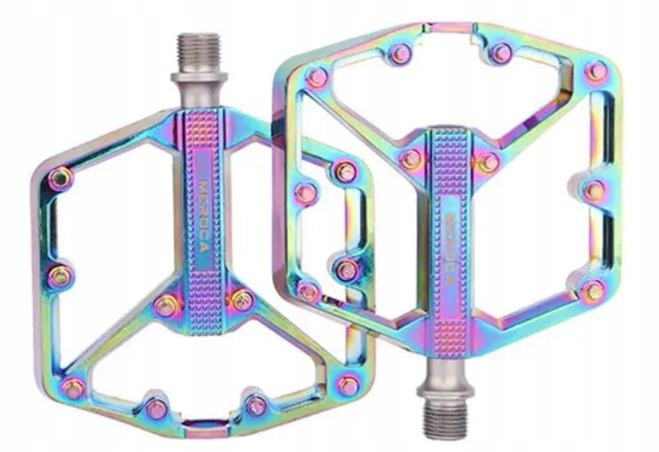 PEDAŁY ROWEROWE ALUMINIOWE ULTRALEKKIE - 3 ŁOŻYSKA - PINY - MEROCA