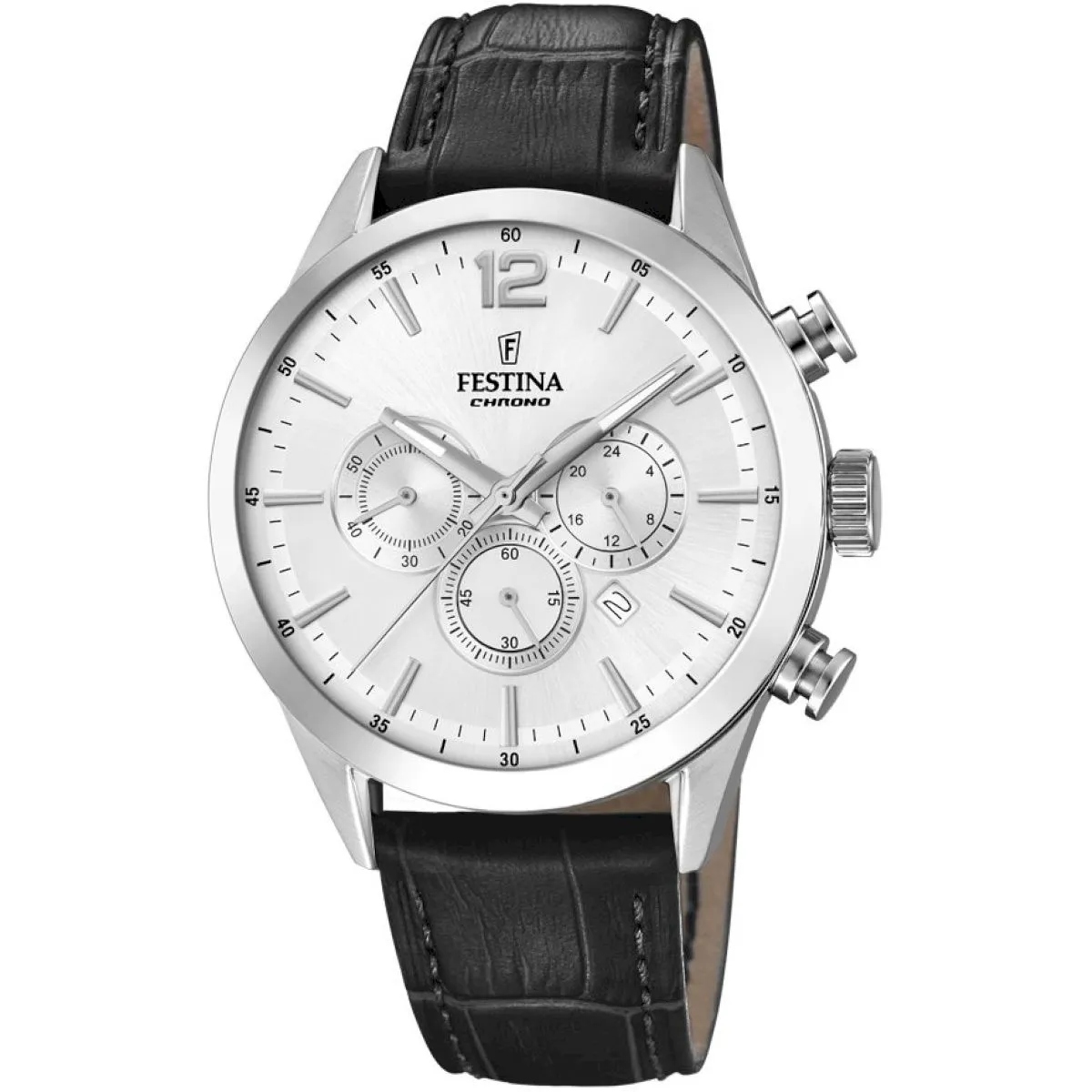 Pánské Hodinky Festina na řemínku se stopkami F20542/1 Timeless Chronograph