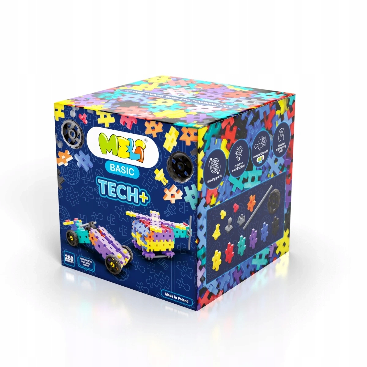 MELI Tech 260 – klocki konstrukcyjne z elementami technicznymi dla dzieci 3