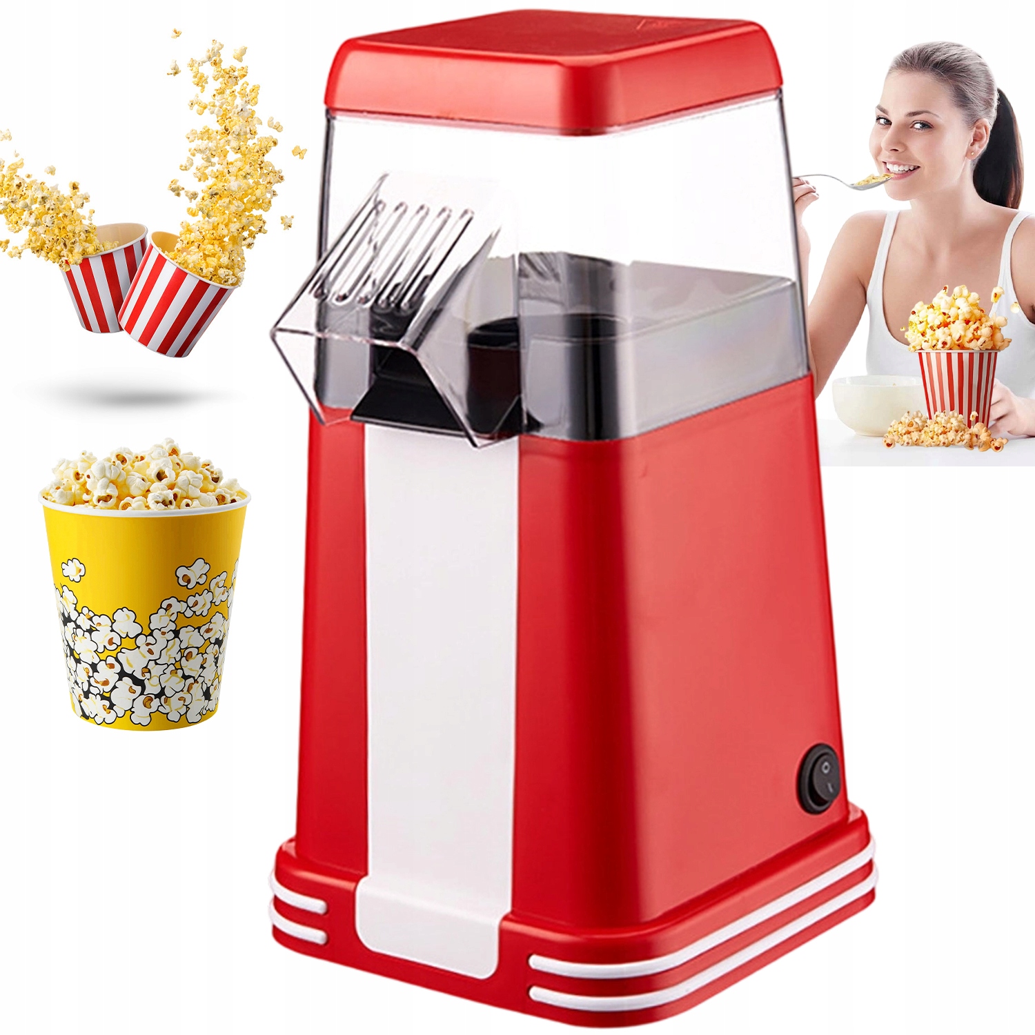 Stroj Na Popcorn 1200 W, Horký Vzduch, Rychlá Příprava