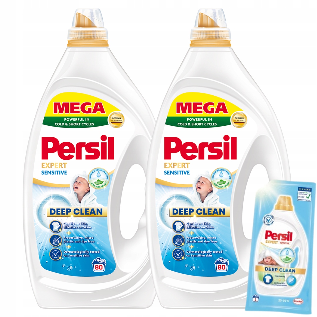 Persil Sensitive Gel na praní dětského oblečení 7,2 l 160 praní Dárek