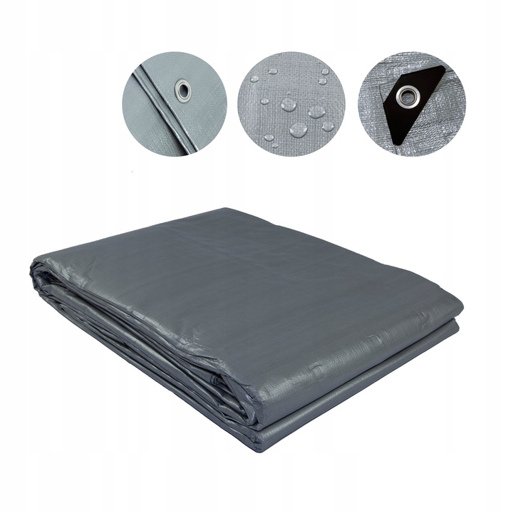 PLANDEKA TARAS GRUBA SZARA MOCNA wodoodporna 10x15 EAN (GTIN) 5907544400172