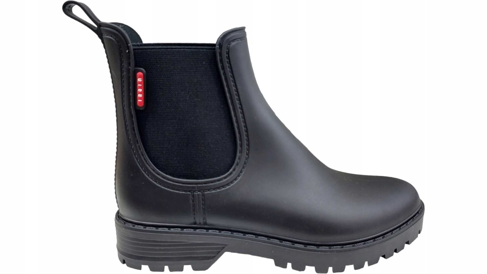 KALOSZE DAMSKIE BOTKI SZTYBLETY Z GUMĄ CZARNE r 36 Marka bez marki