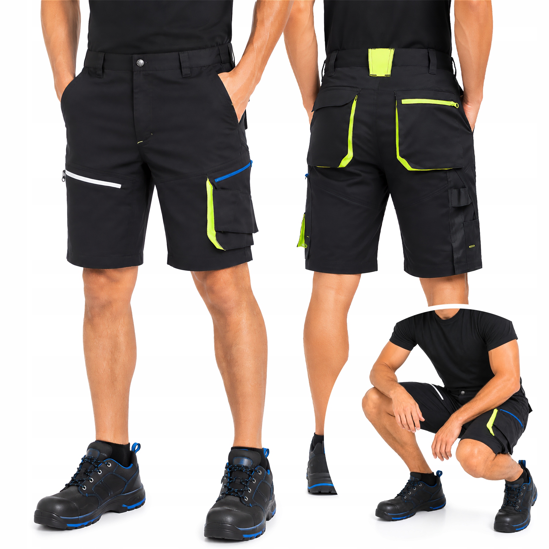 Krátké Kraťasy Pánské Šortky Montérkové Pracovní Kalhoty Stretch