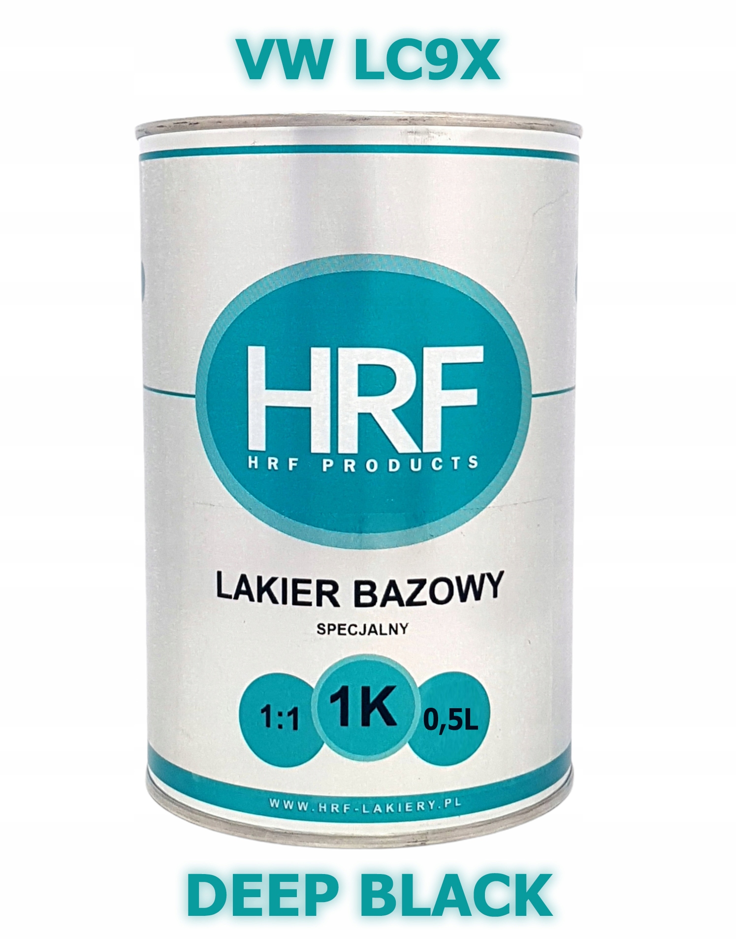 Hrf Lakier Bazowy 1K Vw LC9X 1:1 Baza 0.5L Gęsta Deep Black