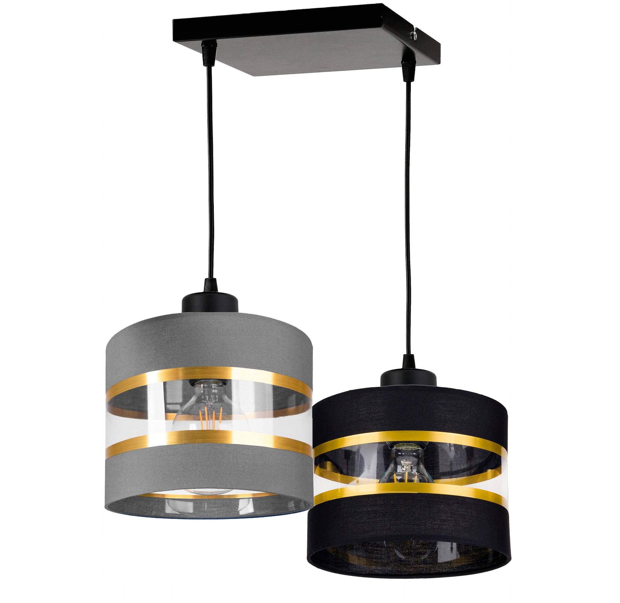 

Lampa Wisząca Zwis żyrandol sufiowa Abażur 2xE27