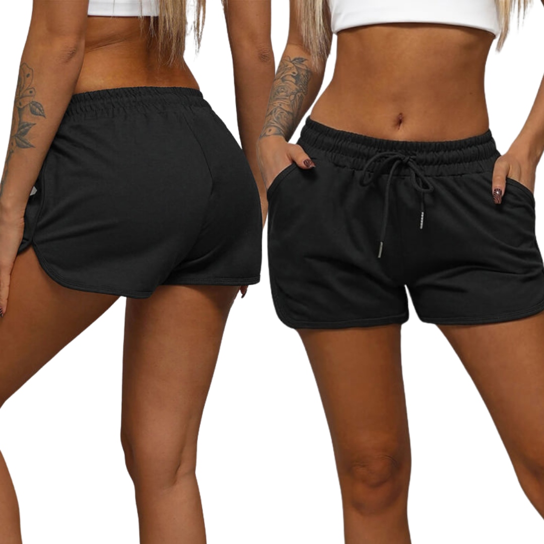 Spodenki Damskie Czarne z Kieszeniami - Dla Aktywnych M