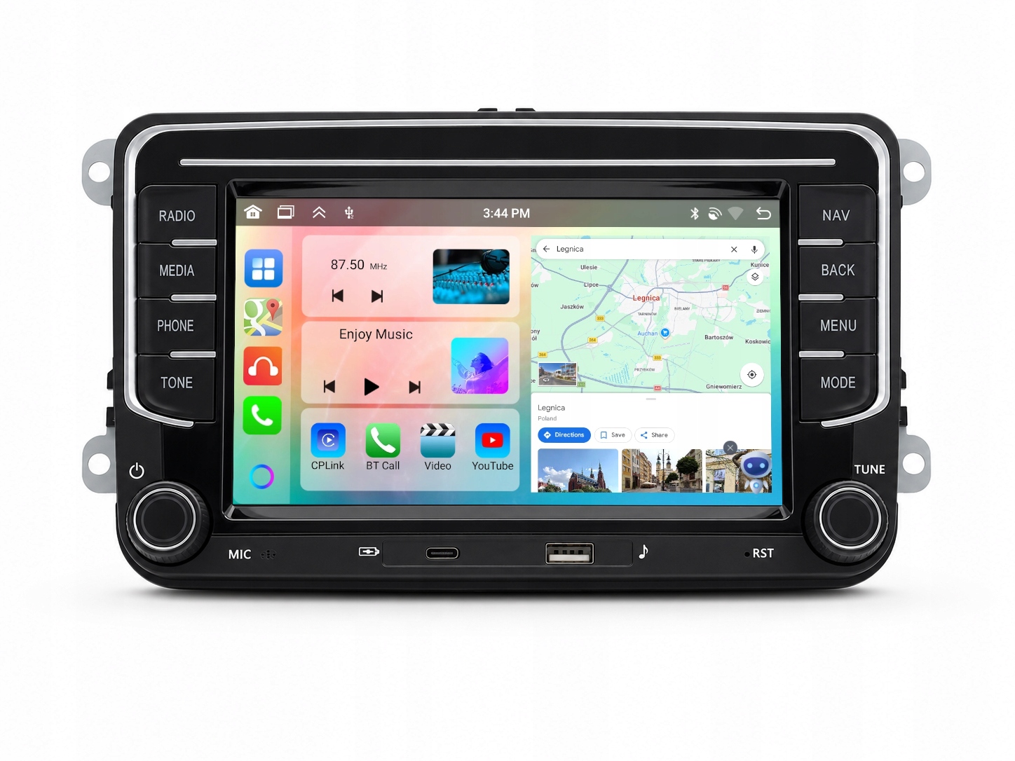 Radio Nawigacja Gps Volkswagen Scirocco 2008- 2015 4GB 64GB Android
