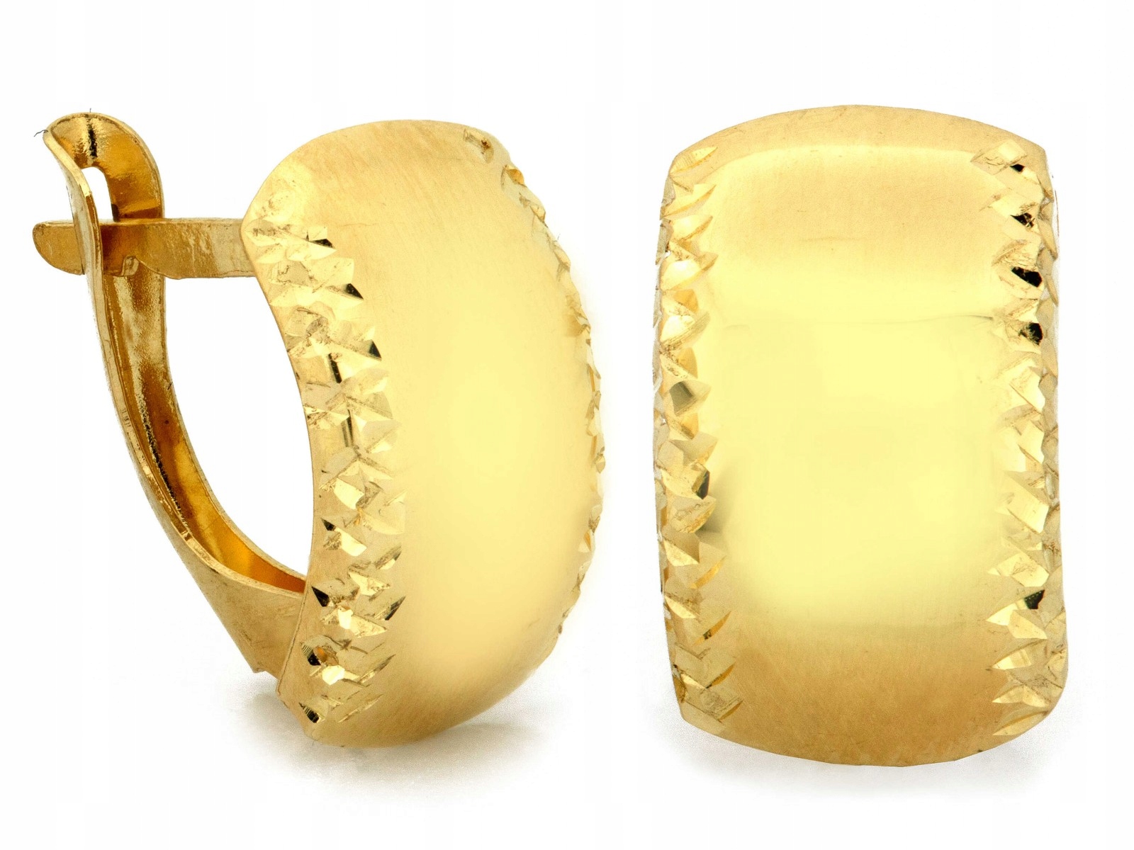 Zlaté Náušnice 585, módní moderní design