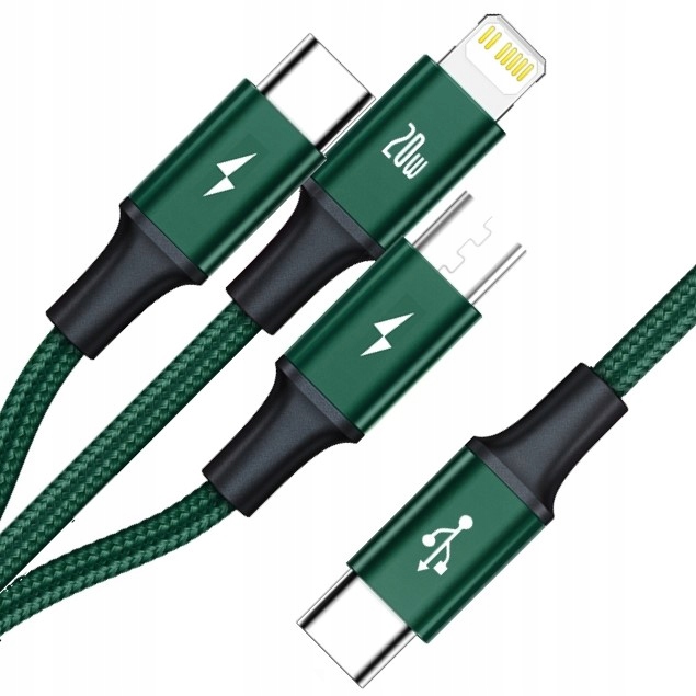 

Baseus Kabel 3W1 Usb-c Micro Lightning Type-c 20W