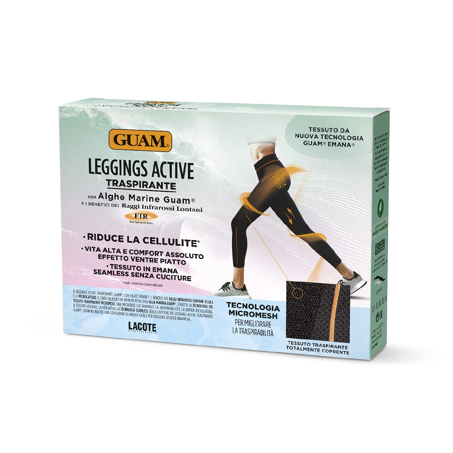 Guam Legginsy Sportowe Wyszczuplające L/XL Czarny