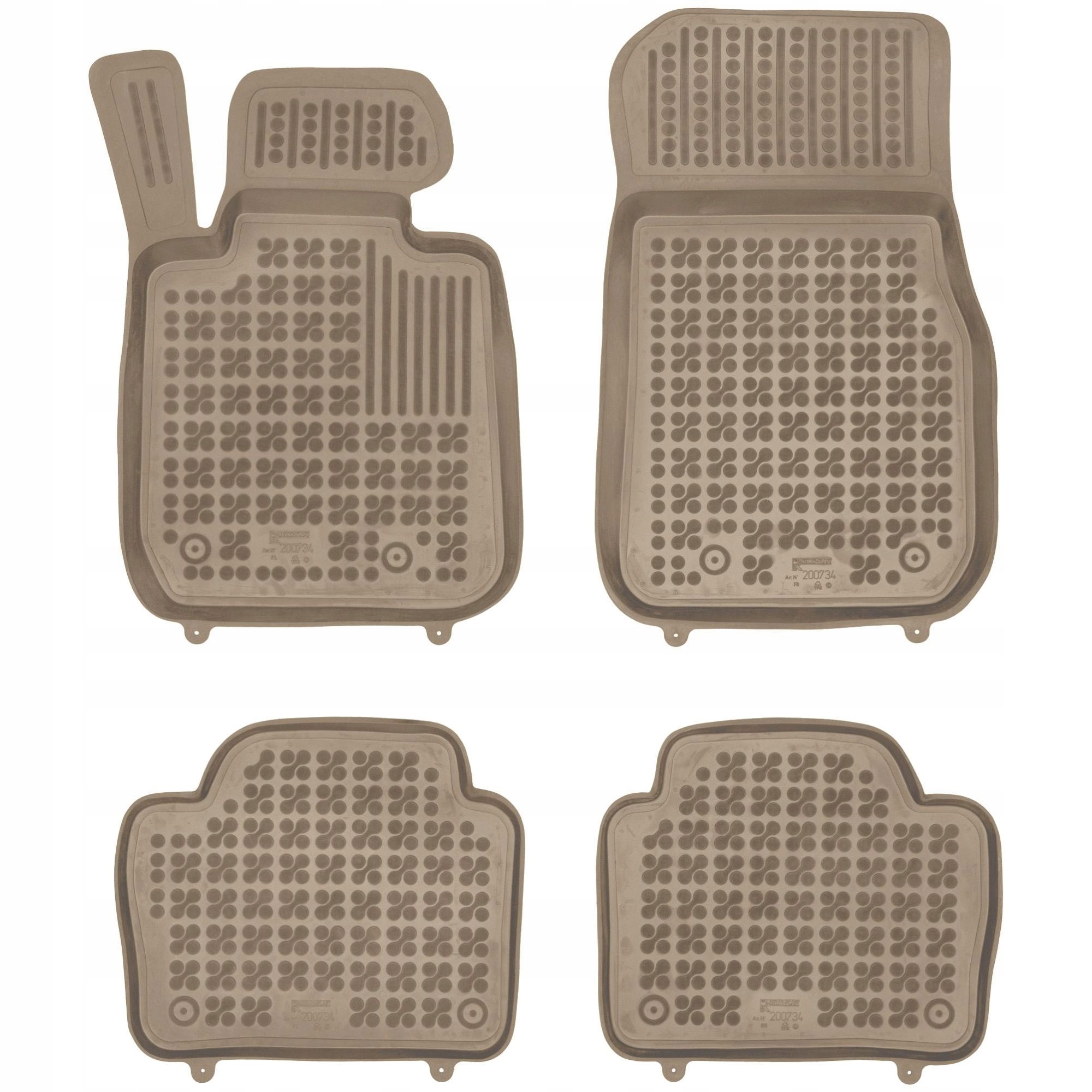 Béžové gumové rohože Bmw radu 4 (F36) 2014-2021