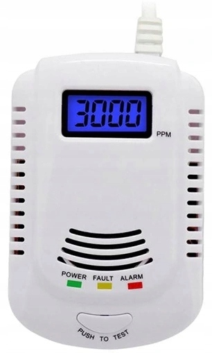 CZUJNIK CZADU I GAZU DETEKTOR TLENKU WĘGLA CO LCD